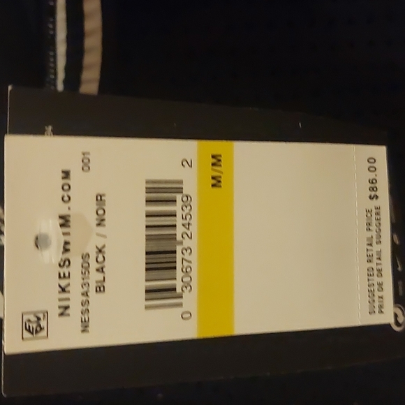 Nike Sport Mesh Layered Tankini Bathing Suit Set Black/Stripes Size S/M NWT NEW - Picture 11 of 15